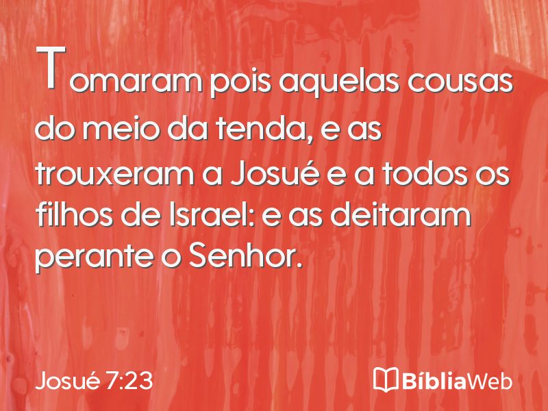 Josué 7:23 em imagem para compartilhar