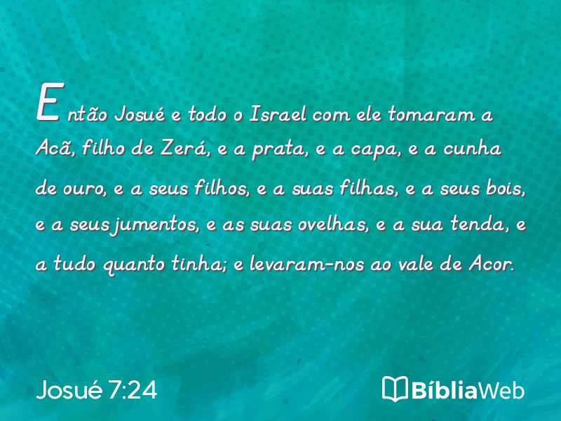 Josué 7:24 em imagem para compartilhar