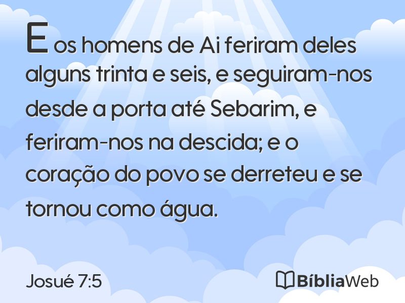Josué 7:5 em imagem para compartilhar