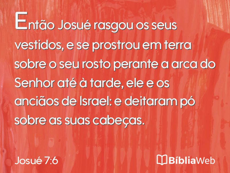 Josué 7:6 em imagem para compartilhar