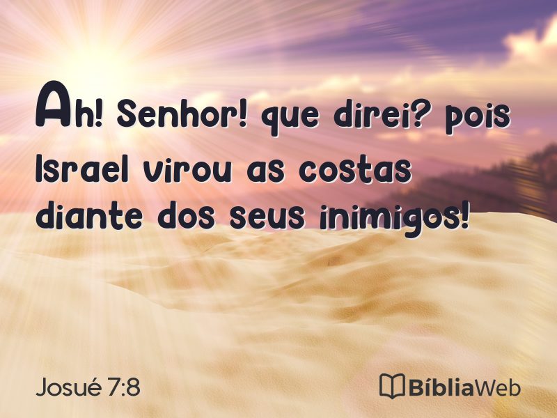 Josué 7:8 em imagem para compartilhar