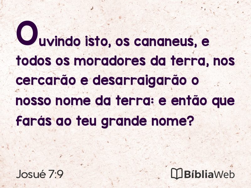 Josué 7:9 em imagem para compartilhar