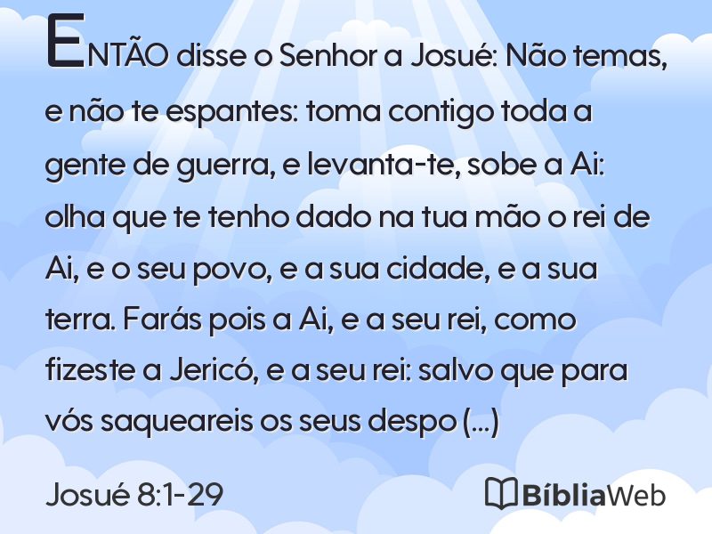 Josué 8:1-29 em imagem para compartilhar