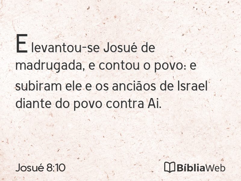 Josué 8:10 em imagem para compartilhar