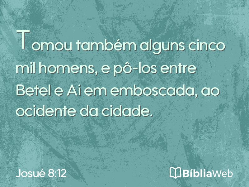 Josué 8:12 em imagem para compartilhar