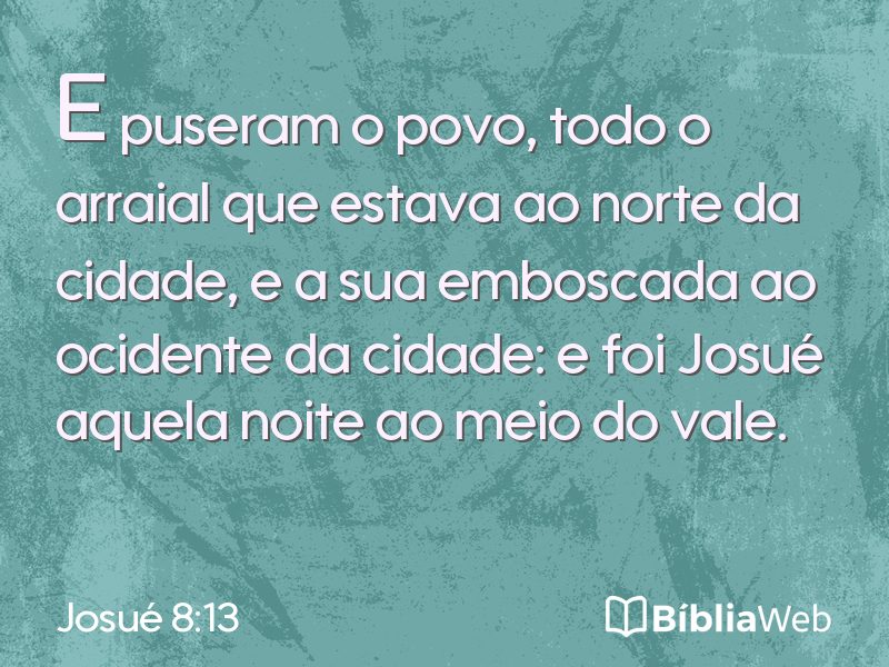Josué 8:13 em imagem para compartilhar