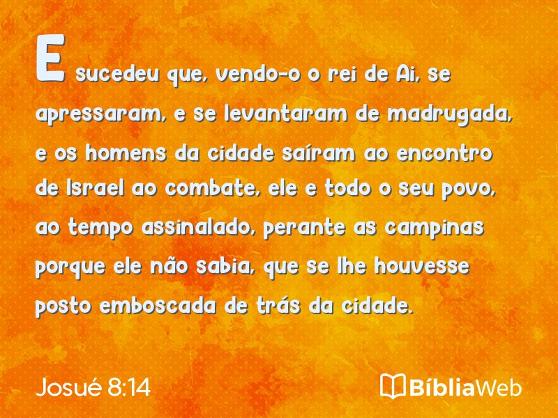 Josué 8:14 em imagem para compartilhar