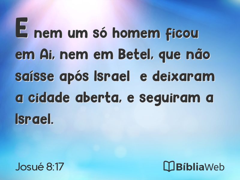 Josué 8:17 em imagem para compartilhar