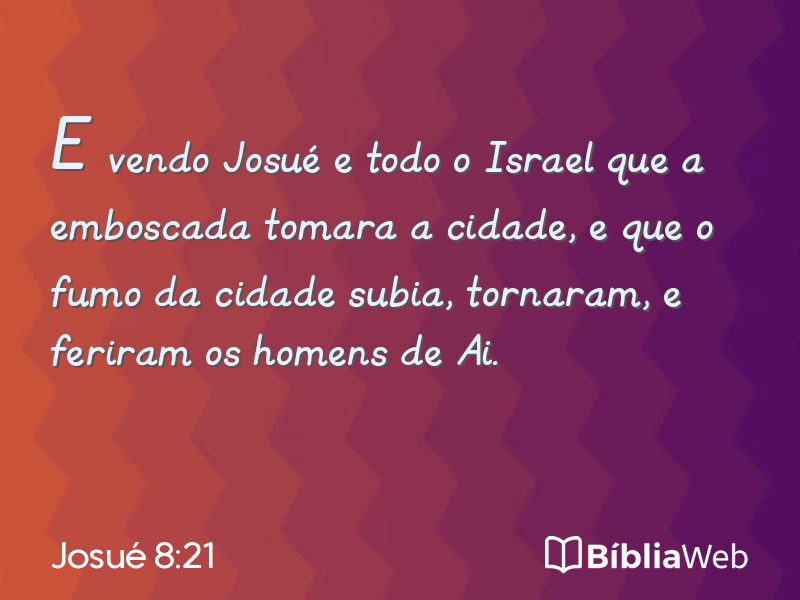 Josué 8:21 em imagem para compartilhar