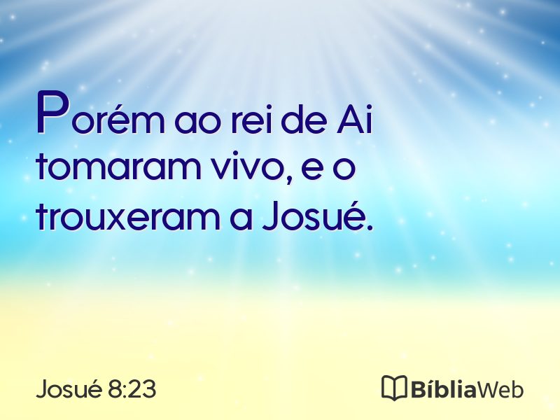 Josué 8:23 em imagem para compartilhar