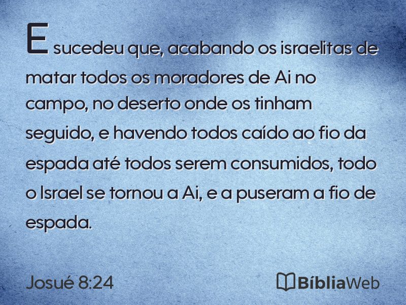 Josué 8:24 em imagem para compartilhar