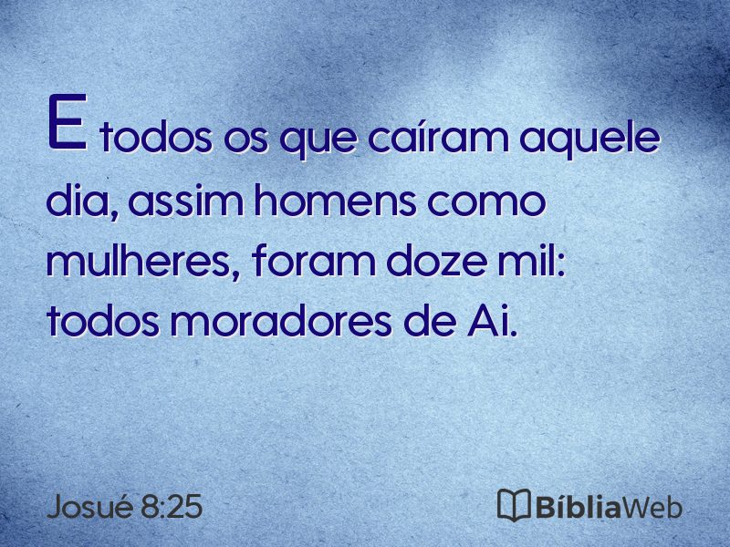 Josué 8:25 em imagem para compartilhar