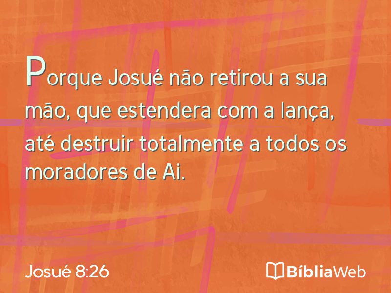 Josué 8:26 em imagem para compartilhar