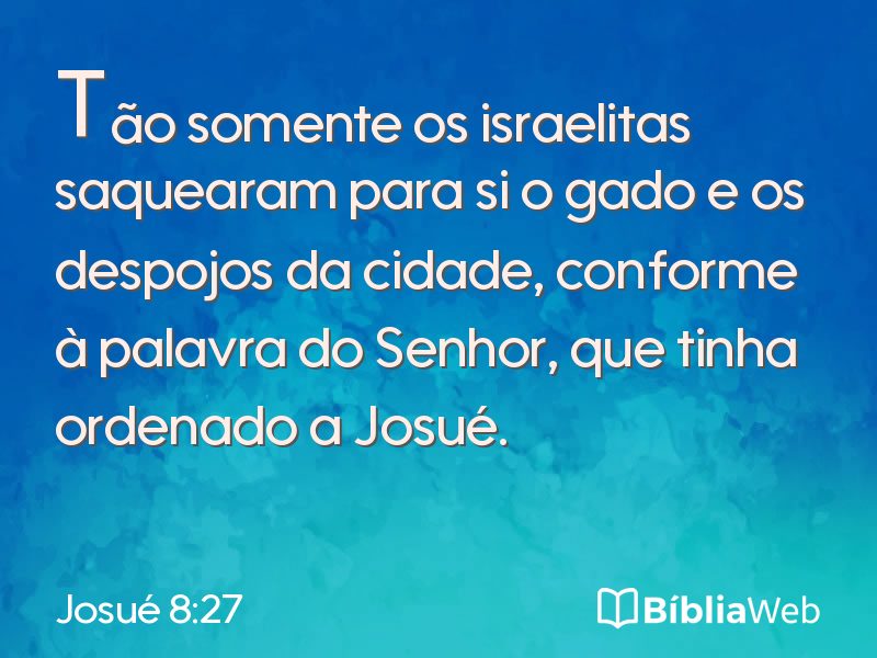 Josué 8:27 em imagem para compartilhar