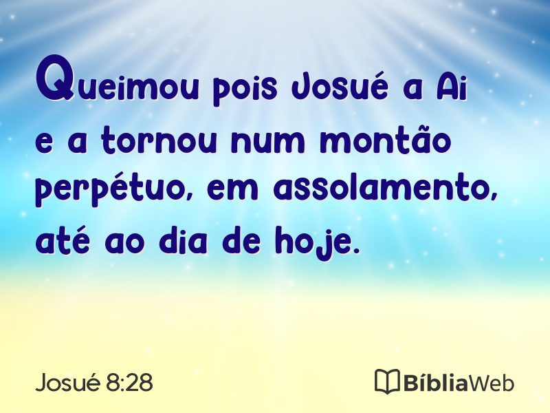 Josué 8:28 em imagem para compartilhar