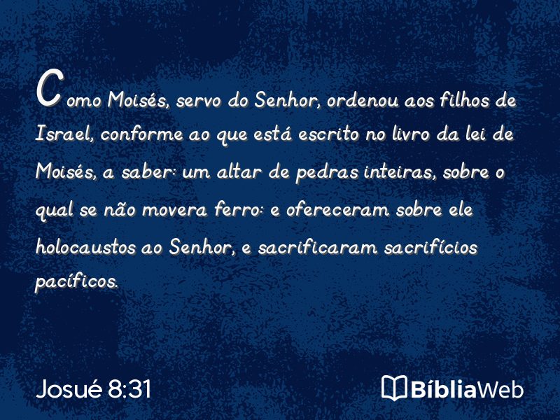 Josué 8:31 em imagem para compartilhar