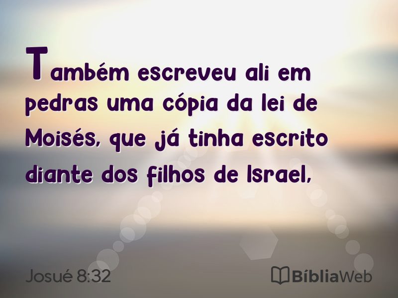 Josué 8:32 em imagem para compartilhar