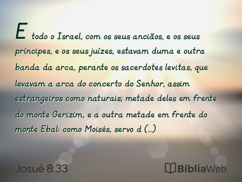 Josué 8:33 em imagem para compartilhar