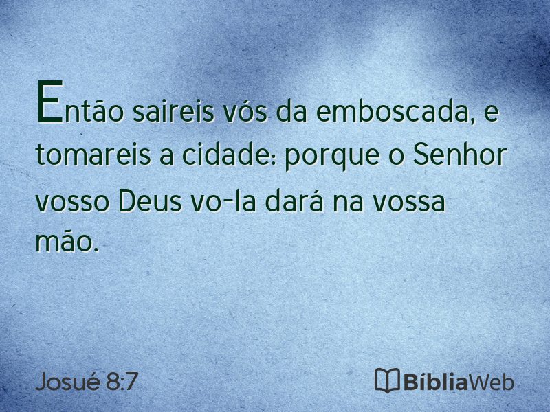 Josué 8:7 em imagem para compartilhar