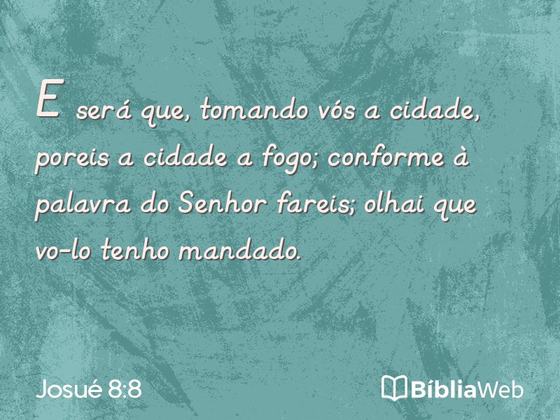 Josué 8:8 em imagem para compartilhar