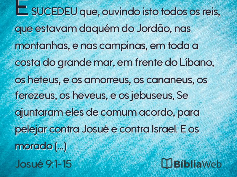 Josué 9:1-15 em imagem para compartilhar
