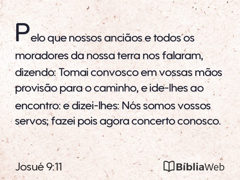 Josué 9:11 em imagem para compartilhar