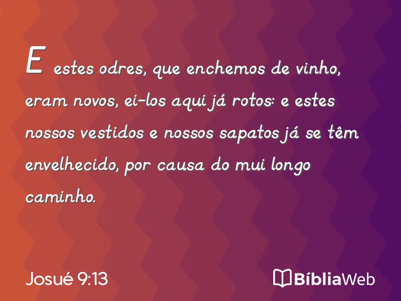 Josué 9:13 em imagem para compartilhar
