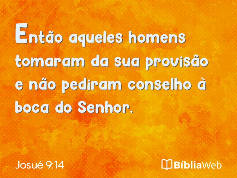 Josué 9:14 em imagem para compartilhar