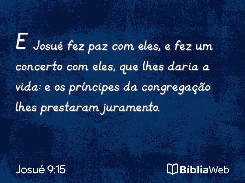 Josué 9:15 em imagem para compartilhar