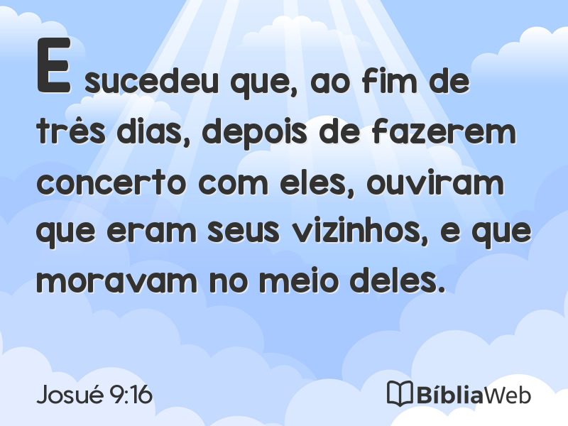 Josué 9:16 em imagem para compartilhar