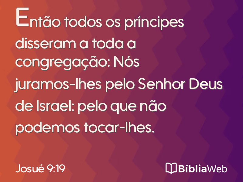 Josué 9:19 em imagem para compartilhar