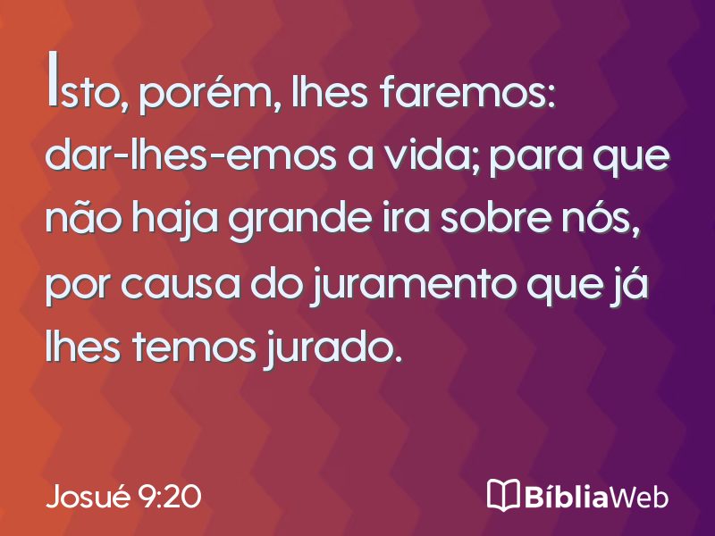 Josué 9:20 em imagem para compartilhar
