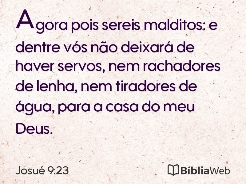 Josué 9:23 em imagem para compartilhar