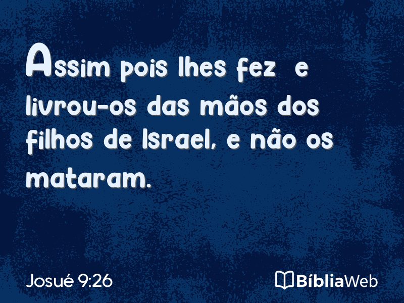 Josué 9:26 em imagem para compartilhar
