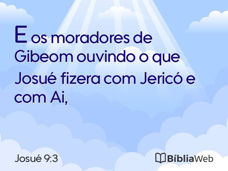Josué 9:3 em imagem para compartilhar
