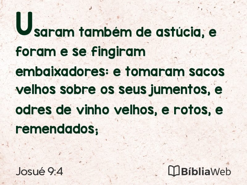 Josué 9:4 em imagem para compartilhar