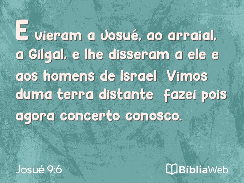 Josué 9:6 em imagem para compartilhar