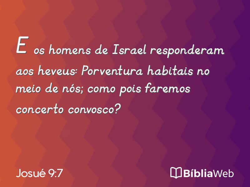 Josué 9:7 em imagem para compartilhar