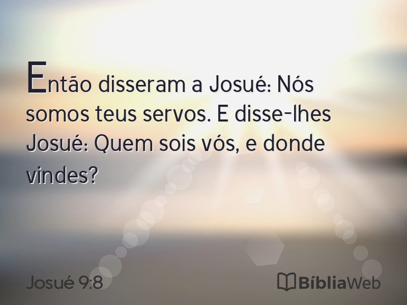 Josué 9:8 em imagem para compartilhar