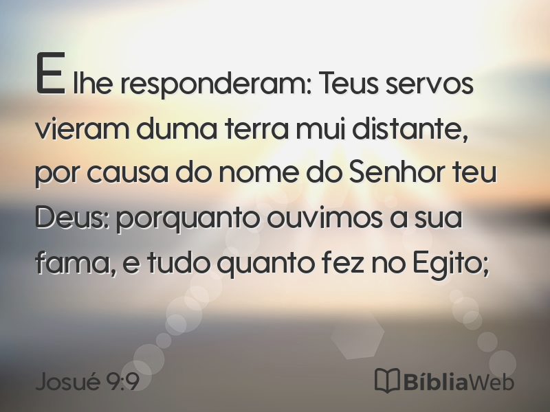 Josué 9:9 em imagem para compartilhar