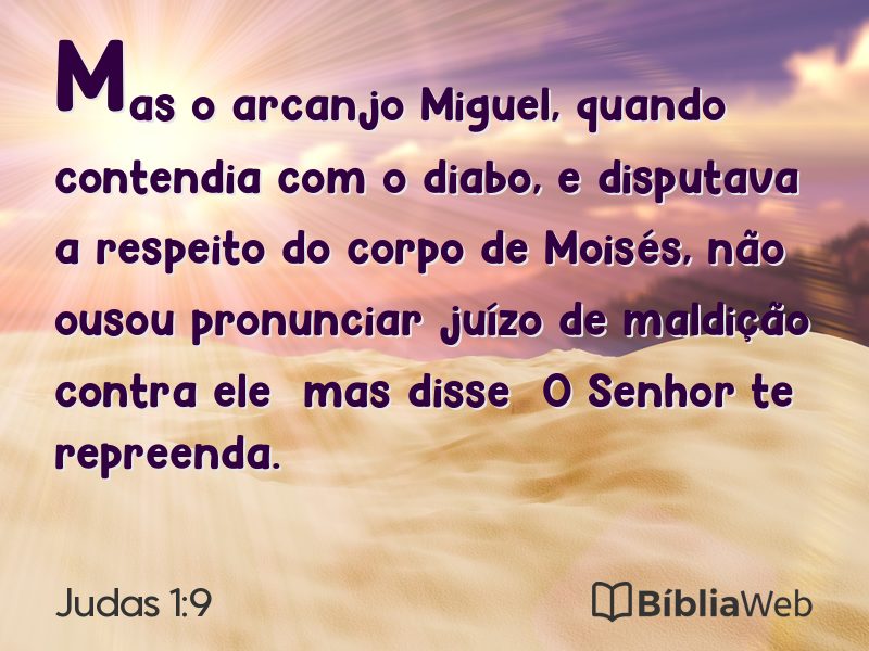 Judas 1:9 em imagem para compartilhar