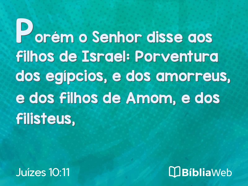 Juízes 10:11 em imagem para compartilhar