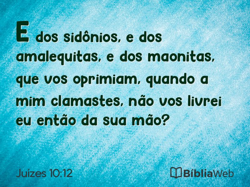 Juízes 10:12 em imagem para compartilhar