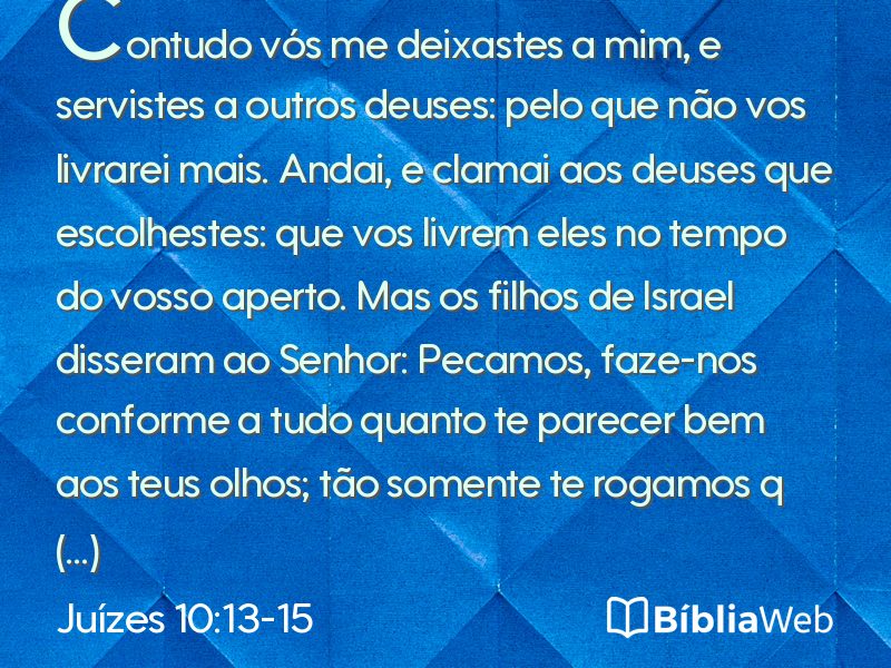 Juízes 10:13-15 em imagem para compartilhar