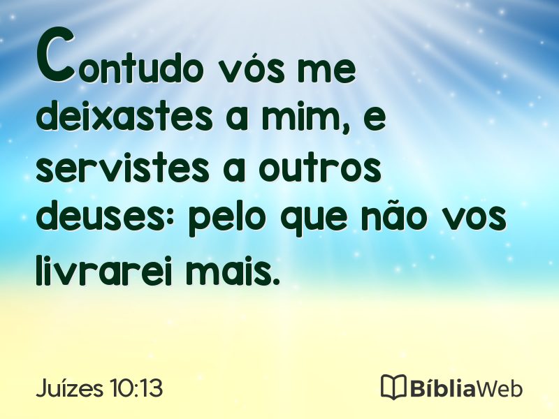 Juízes 10:13 em imagem para compartilhar
