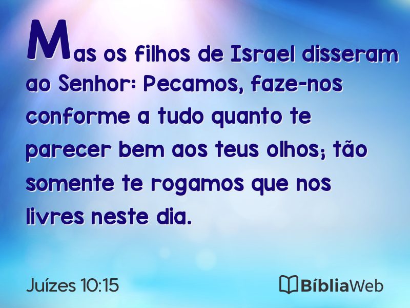 Juízes 10:15 em imagem para compartilhar