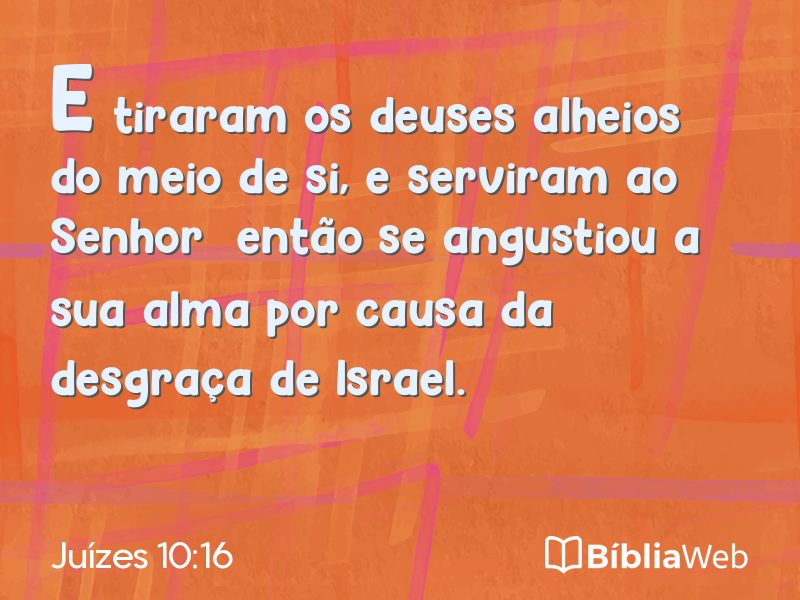 Juízes 10:16 em imagem para compartilhar