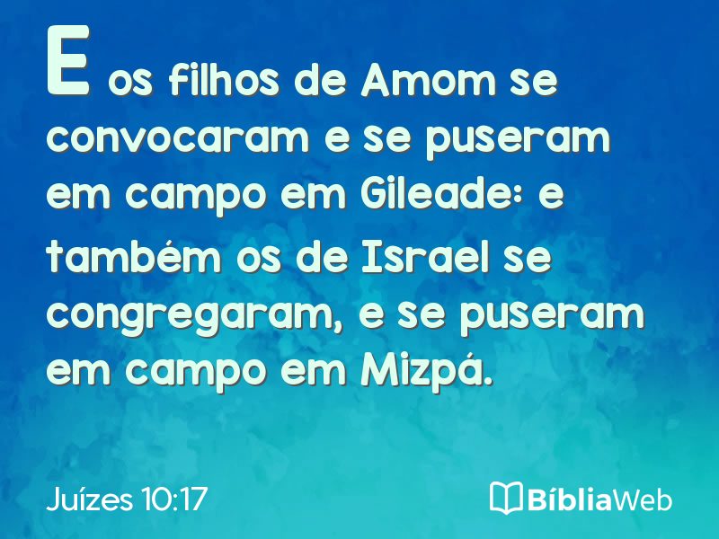 Juízes 10:17 em imagem para compartilhar