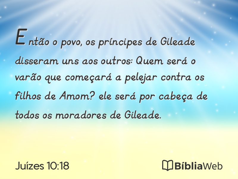 Juízes 10:18 em imagem para compartilhar