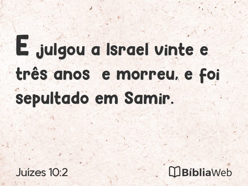 Juízes 10:2 em imagem para compartilhar